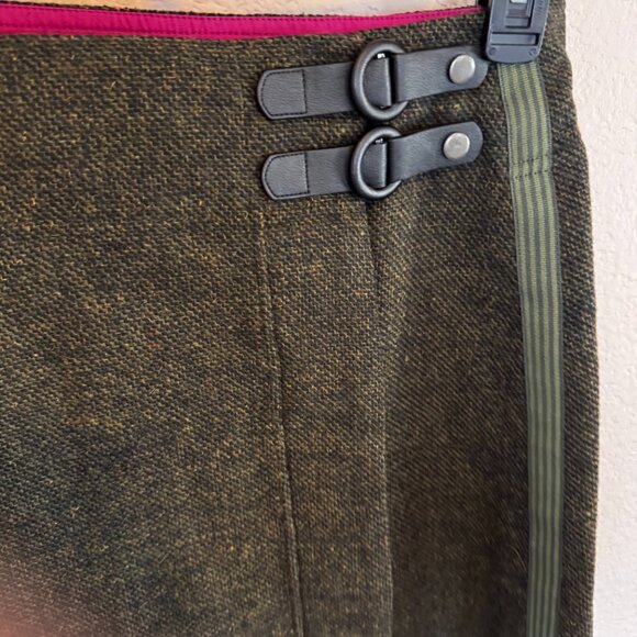 Prana Quincy Wool Blend Dark Olive Skirt - Small - Picture 5 of 9
